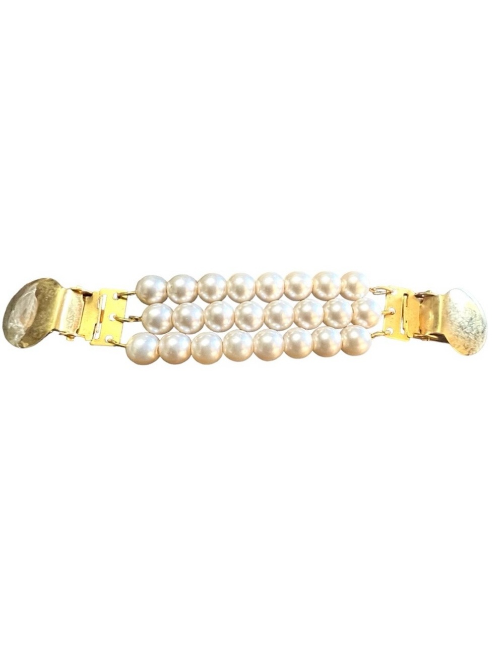 1950’s Vintage‎ Faux Pearl Goldtone Sweater Clip, Vintage Sweater Clip